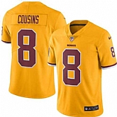 Nike Men & Women & Youth Redskins 8 Kirk Cousins Gold Color Rush Limited Jersey,baseball caps,new era cap wholesale,wholesale hats